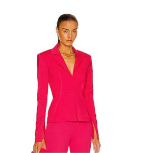 JACQUEMUS Blazer 44 US 10 La Veste Obiou Hot pink cut out back NWT Has Stretch
